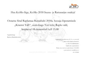 Raplamaa Rattaklubi 2018 Suusa- ja Rattahooaja lõpetamine ning Koondtabelid.