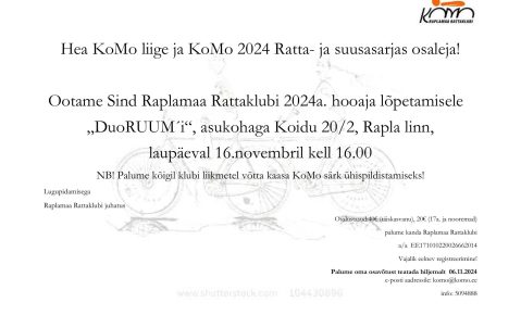 Raplamaa Rattaklubi 2024 a. hooaja lõpetamine.